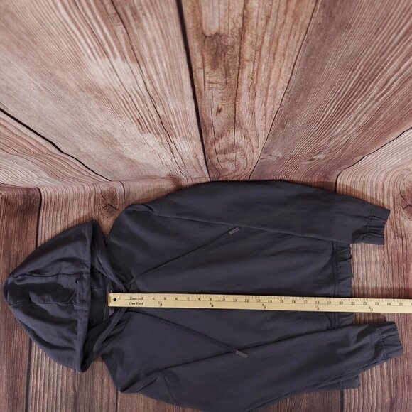 Lululemon Womens Size 4 Twisted & Tucked Pullover Dark Shadow Hooded W3AVHS - Picture 12 of 13